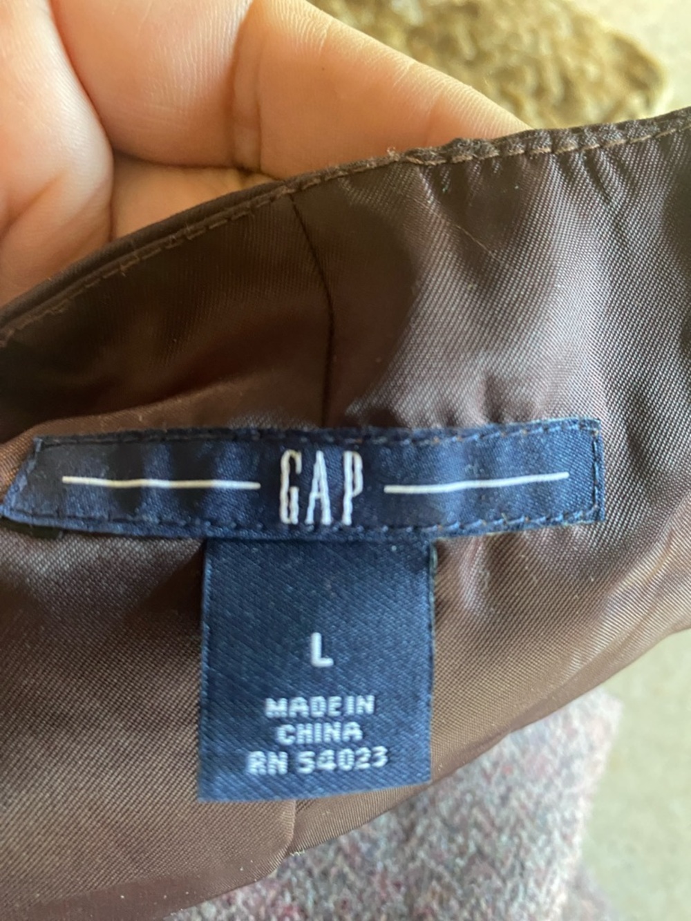 GAP Mauve Tweed Button-Front Vest - Picture 4 of 5